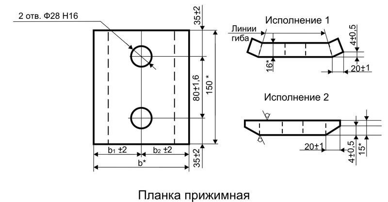 Планка чертеж детали