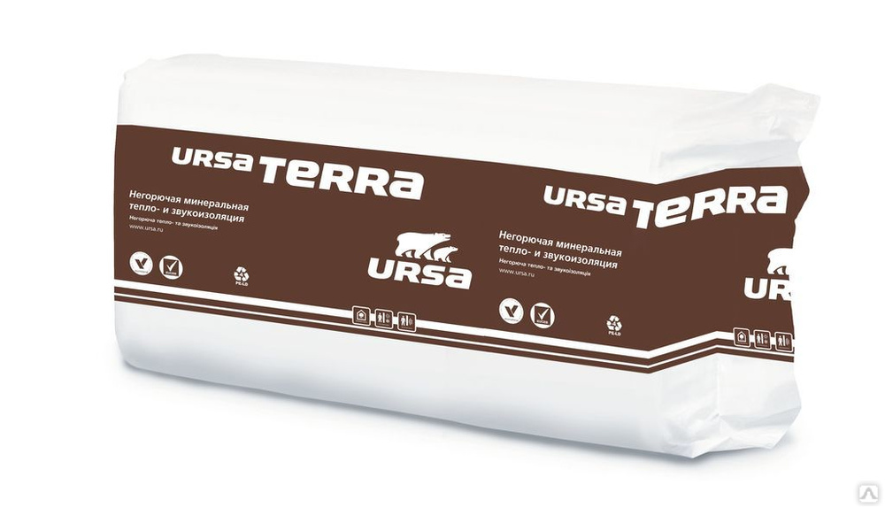 Утеплитель Урса Terra 37 PN 1250*610*50мм (20шт, 15,25м2, 0,7625м3 в ...