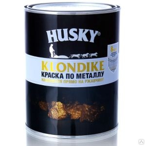 Краска по металлу с молотковым эффектом HUSKY-KLONDIKE (0,25 л, золото) 