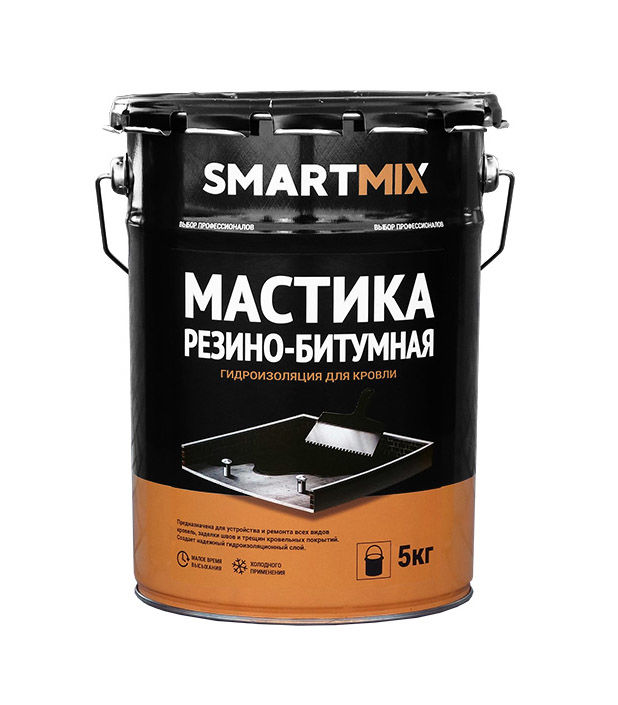 Мастика Резино-битумная Smartmix, 5кг.