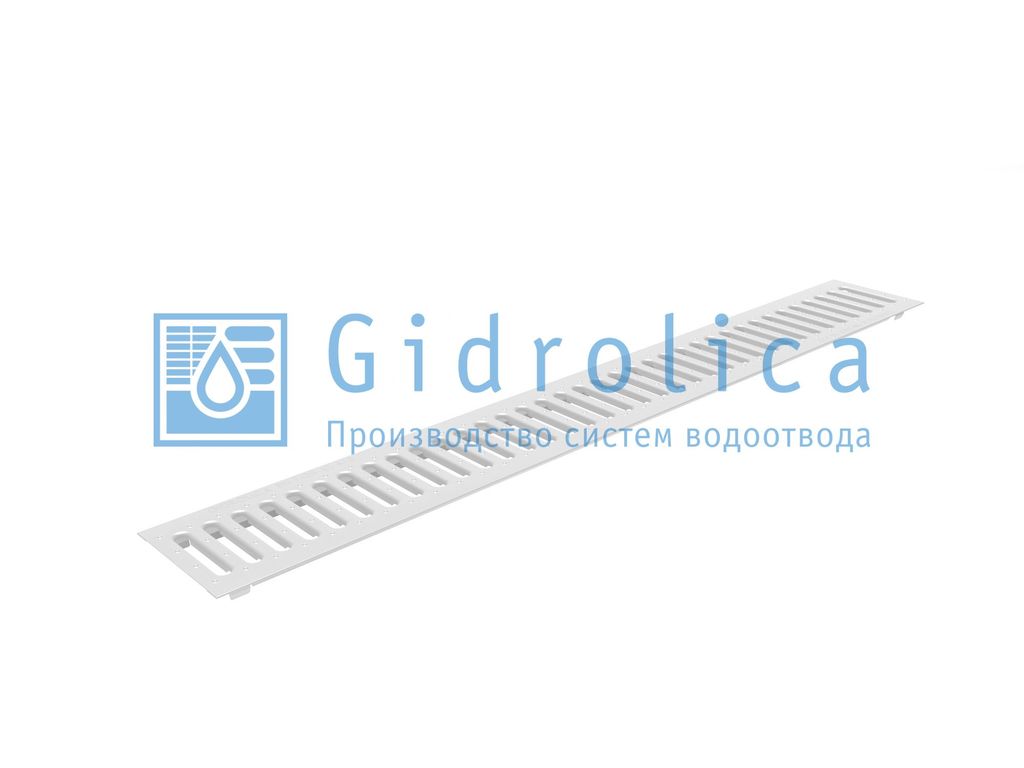 Ливневая решетка Gidrolica Standart DN 100 1000 мм - штамп. оцинк. сталь