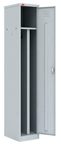 Шкаф металлический для одежды односекционный 400x500x1860мм (ШРМ-21)