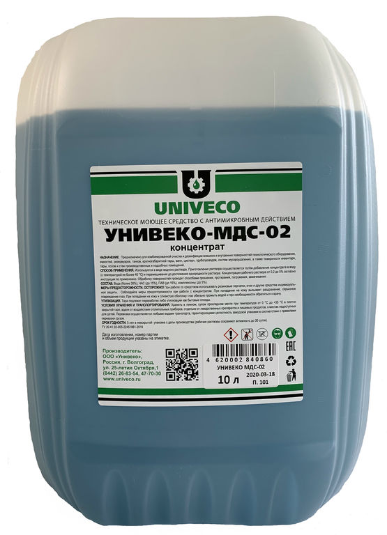 Средство для очистки и дезинфекции помещений Унивеко-МДС-02 канистра 10 л