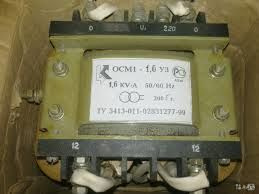 Трансформатор понижающий ОСМ-1-1.6У3(380/220/12)В 