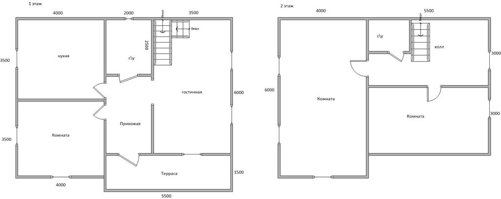 Двух этажный дом 7х9.5 из строганного бруса 150х150 на ленточном фундаменте #5