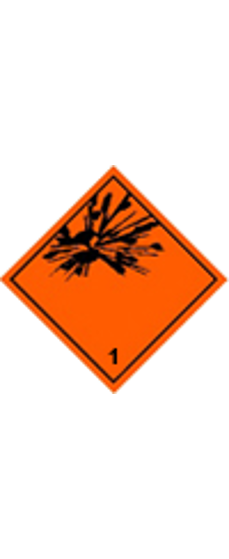 Знак "Опасный груз - Взрывчатка"