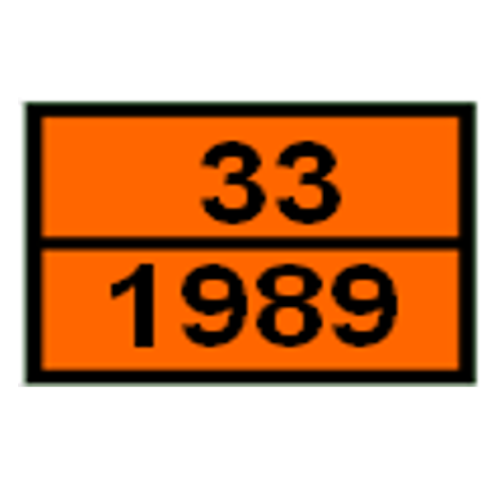 Табличка опасный груз "Альдегиды 33-1989" рельефная