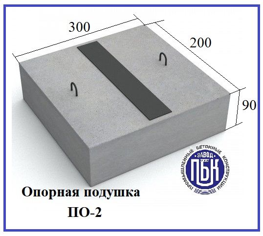 ЖБИ подушка опорная ОП-2 Серия 3.006.1-8.3-1