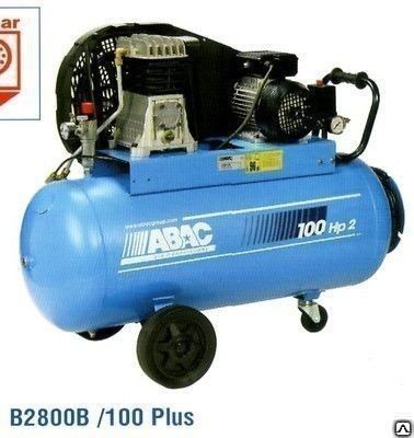 Компрессор поршневой Abac B2800/100 320 л/мин 9 бар рессивер 100 л