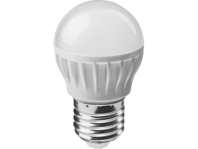Лампа светодиодная LED 6вт Е27 белый шар 4000К ОНЛАЙТ