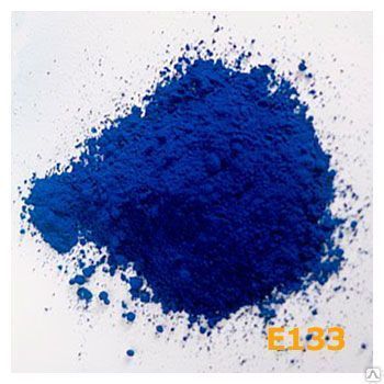 Пищевой краситель синий блестящий FCF E133, Индия, порошок, в бочках 25 кг
