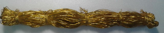 Резинка шляпная 1 мм золото 140 м