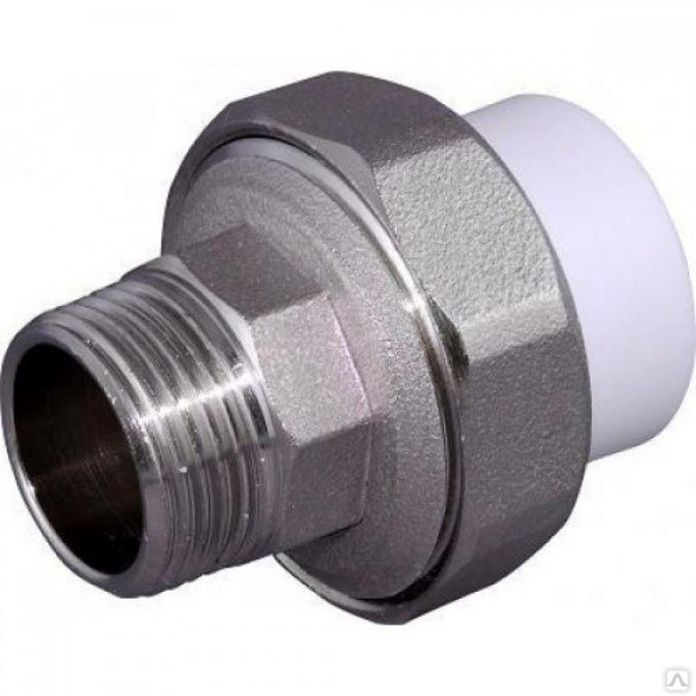 Муфта разъемная PP-R НР Ду 32*1 бел, цена в Красноярске от компании ...