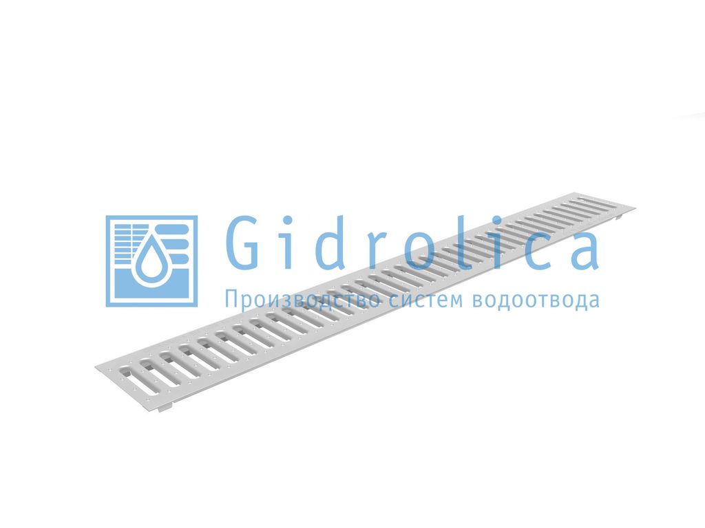 Ливневая решетка Gidrolica Standart DN 100 1000 мм - стальная нерж.