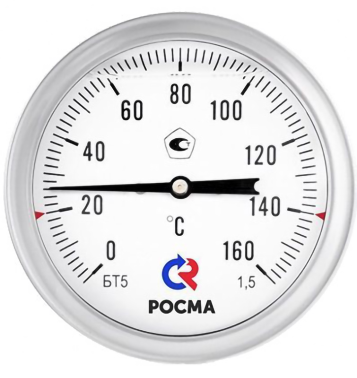 Термометр коррозионностойкий БТ серии 220, с возможностью гидрозаполнения, осевой