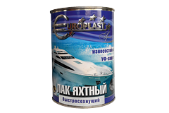 Лак яхтный алкидно-полиуретановый 1,8 кг EUROPLAST 6 шт