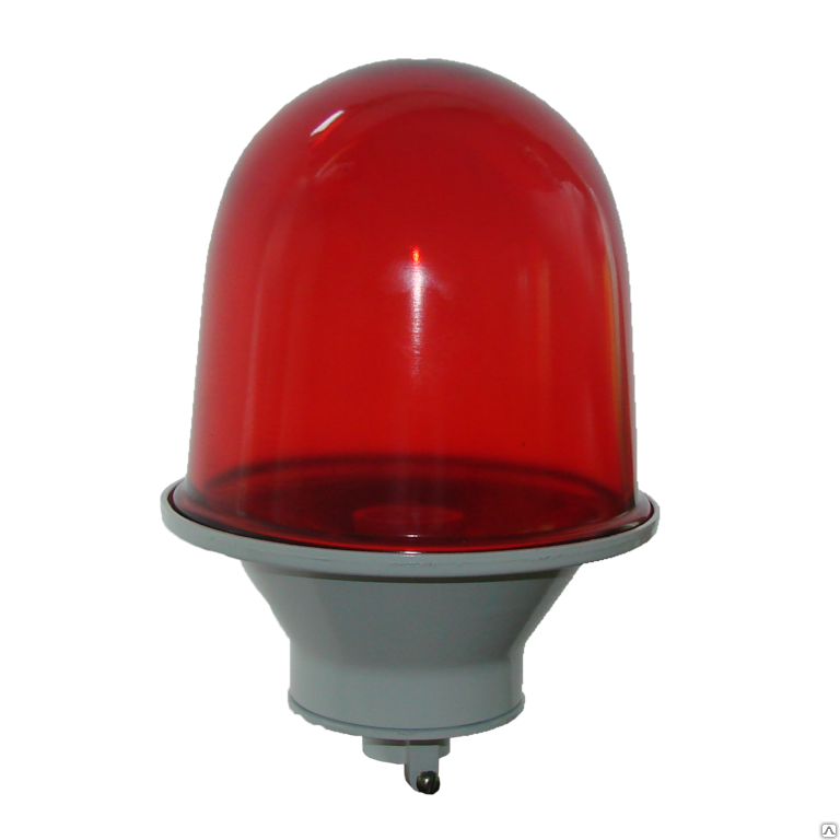 Светильник ЗОМ с красным стеклом и алюминиевым основанием IP53