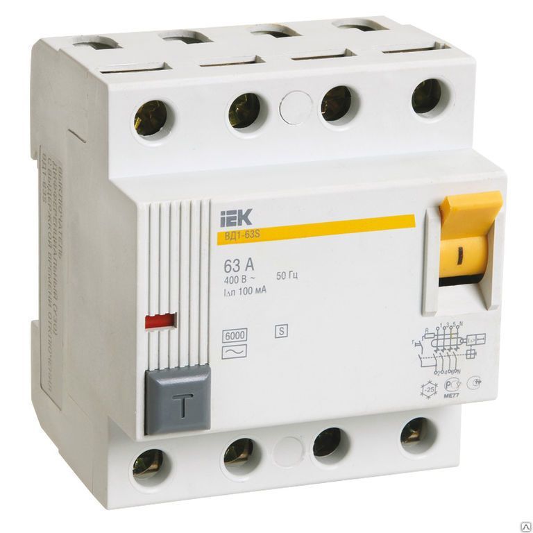 Выключатель дифференциального тока (УЗО) 4п 40A 30 мА ВД1-63 ИЕК