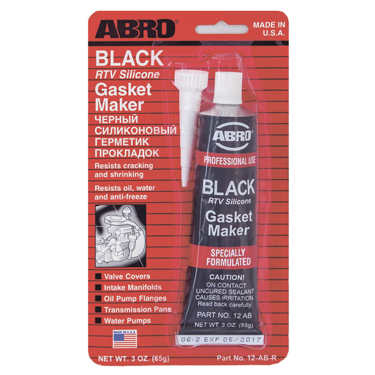 ABRO Герметик прокладок черный (USA) 85г 12-АВ-R