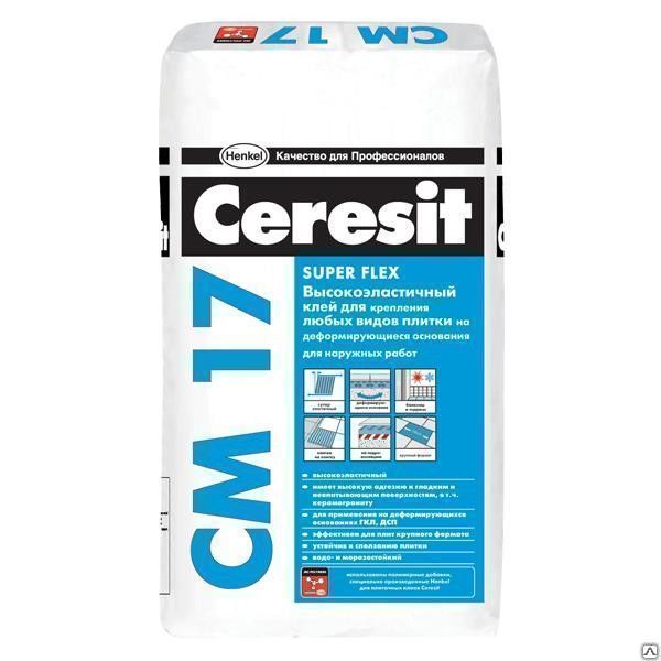 Клей для плитки Ceresit CM 17 Высокоэластичный 25 кг