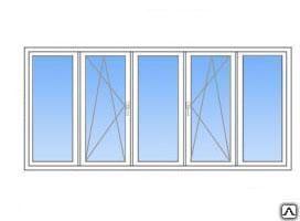 Остекление балконов и лоджий ПВХ (пластиковыми) окнами 5600х1500 мм