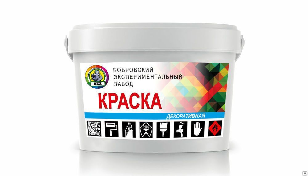 Декоративная краска для внутренних работ ВД-АК-207, 5л/7.5кг