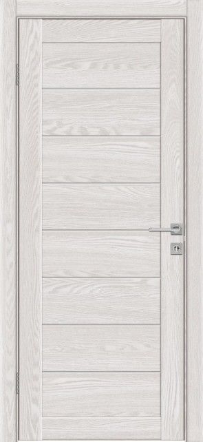 Дверь межкомнатная экошпон дверное полотно LUXURY 502 со стеклом, "Латте"