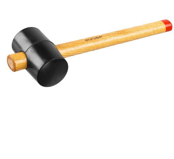 Киянка 0,45кг, d=65мм черная резиновая, деревянная ручка, ЗУБР 2050-65_z01