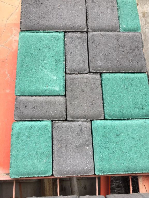 Тротуарная плитка "Старый Город" зеленый h 70 мм
