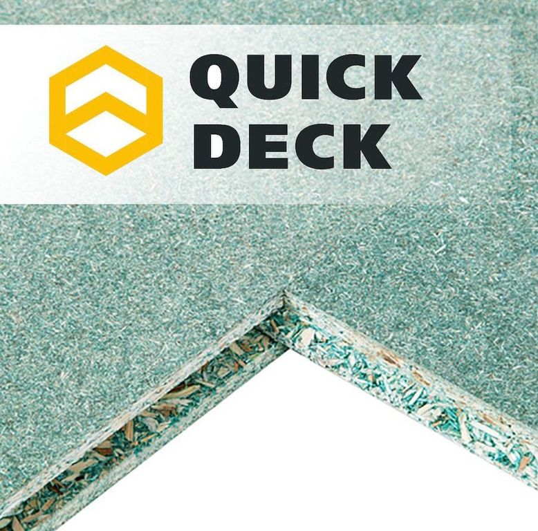 ДСП Quick Deck 12 мм. Влагостойкая Шпунтованная плита