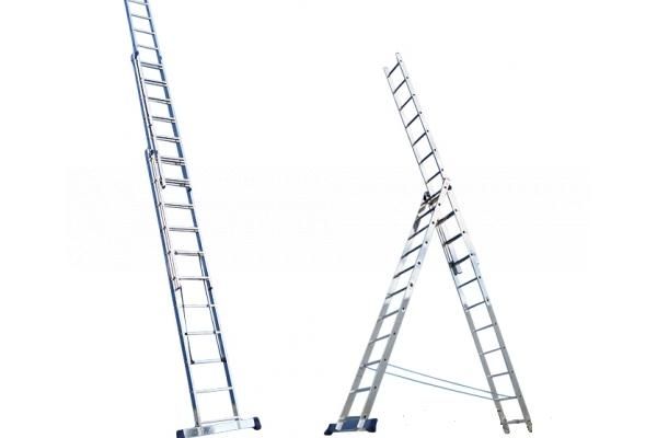 Телескопическая лестница стремянка SevenBerg QH 2x7 ступеней (2,8 м.+2,8 м.)
