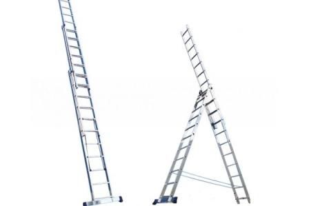 Лестница-стремянка 2-х секционная 11 ступеней (3,1 - 5.4м)