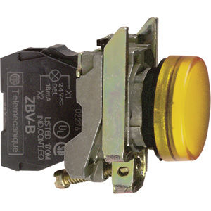 Лампа сигнальная 22мм 230-240V желтая SchE XB4BVM5