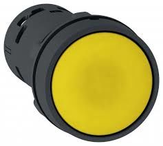 Кнопка 22мм желтая с возвратом 1НО XB7NA81