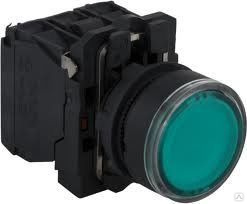 Кнопка зеленая 22мм с подсветкой 24В 1но+1нз (XB5AW33B5) 