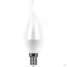 Лампа светодиодная LED Е27 7 Вт теплая матовая свеча на ветру SAFFIT SBC3707 