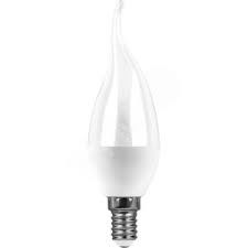 Лампа светодиодная LED Е27 7 Вт теплая матовая свеча на ветру SAFFIT SBC3707