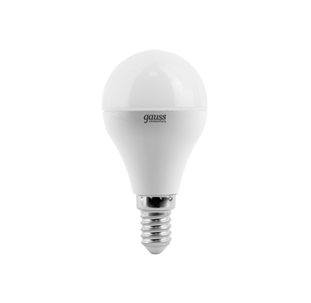 Лампа светодиодная LED Elementary E14 6 Вт шар 4100 К белая 420 Лм GAUSS 53126