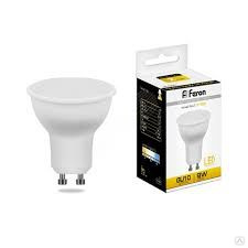 Лампа светодиодная LED 9 Вт GU10 теплая Feron LB-560 