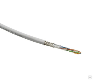 Кабель FTP 4-C5E-SOLID-GY-305 витая пара экран. FTP (F/UTP) кат.5e 4х2х0.5 (24 AWG) ож (solid) экран-фольга PVC (305м) ( 
