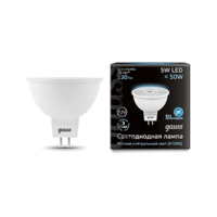 Лампа светодиодная MR16 5 Вт 4100 К белая GU5.3 530 Лм 12 В FROST GAUSS 201505205