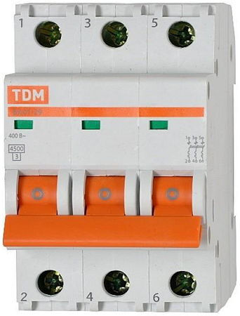 Выключатель автоматический ВА47-29 4Р 32А 4,5кА х-ка С TDM SQ0206-0128