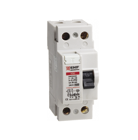 Выключатель дифференциального тока (УЗО) 4п 25А 30мА тип A ВД-100 PROxima (электромех.) EKF elcb-4-2