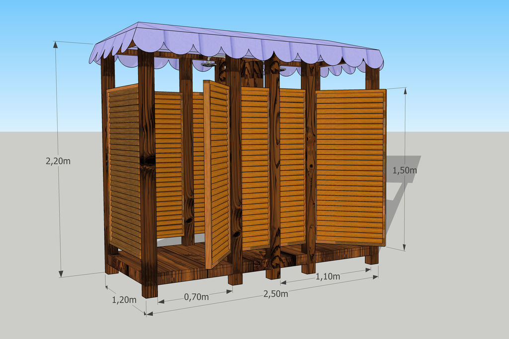 Пластиковая уличная душевая кабина « ECOSTYLE ЕсоGR»