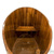 Купель для бани из сращенной лиственницы овальная 0,69х1,31 (мореная, Н = 1 #6