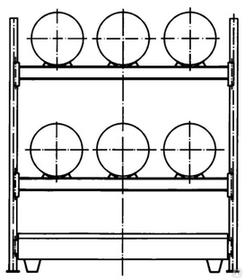 Стеллаж под 60л бочки