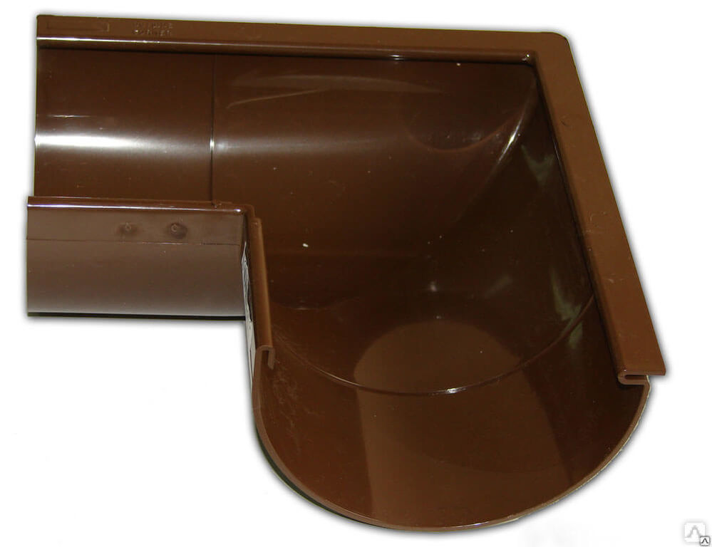 Угол желоба внутренний 90гр, Plastmo, коричневый