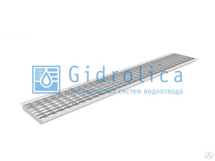 Ливневая решетка Gidrolica Standart DN 150 1000 мм - стальная нерж. 