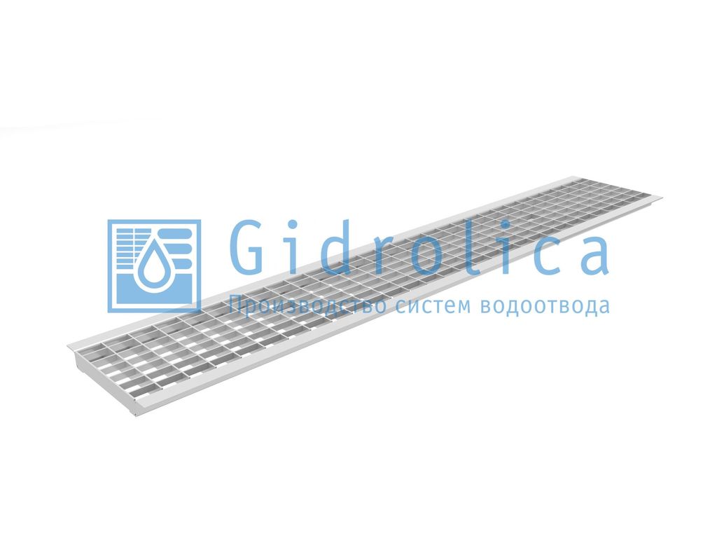 Ливневая решетка Gidrolica Standart DN 150 1000 мм - стальная нерж.
