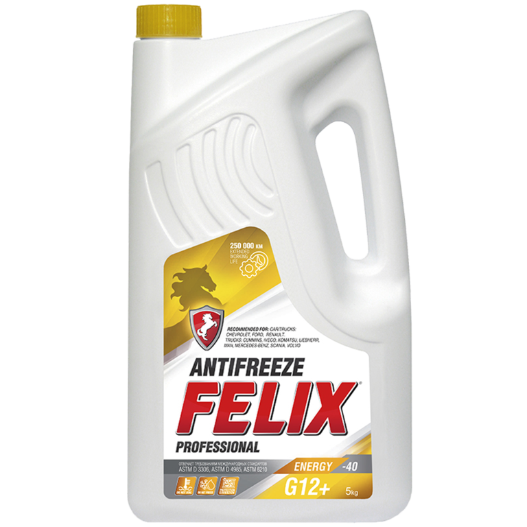 Антифриз FELIX Energy G12+ (желтый) 5 кг 430206027